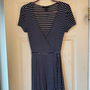 Blue with white stripes forever 21 dress